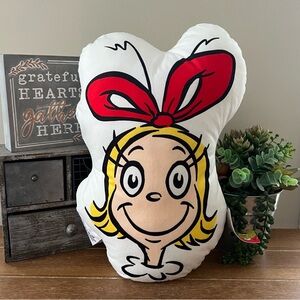 New Decorative Christmas The Grinch Cindy Lou Who Throw Pillow